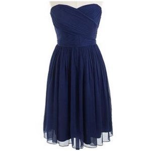 J. Crew Arabelle NWT Silk Chiffon Dress Dark Navy